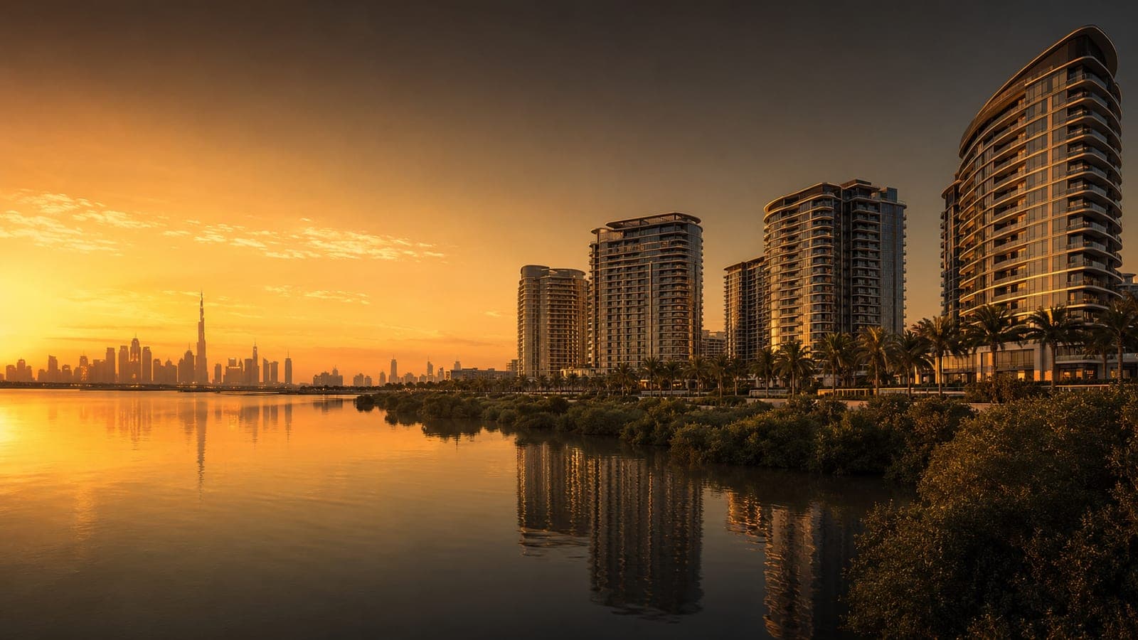 Dubai Creek Harbour waterfront skyline