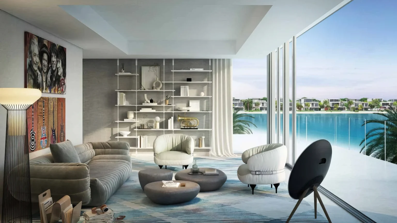 Luxury Beach villa exterior at Palm Jebel Ali