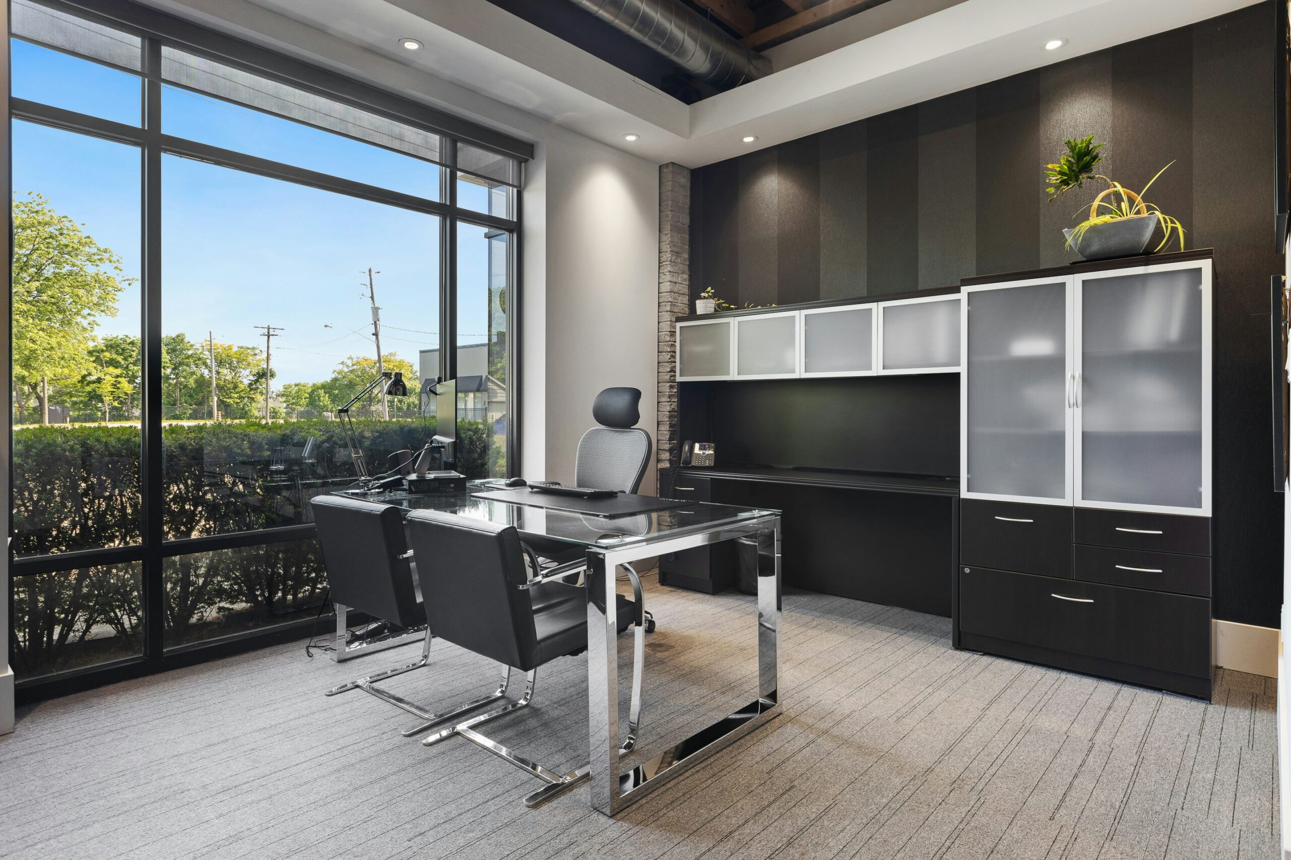 A modern real estate office in Dubai